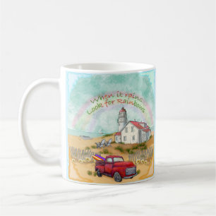 Beach Truck Lighthouse Kaffeetasse