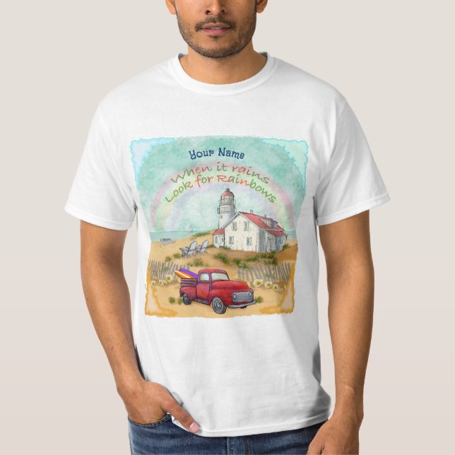 Beach Truck Lighthouse T-Shirt (Vorderseite)