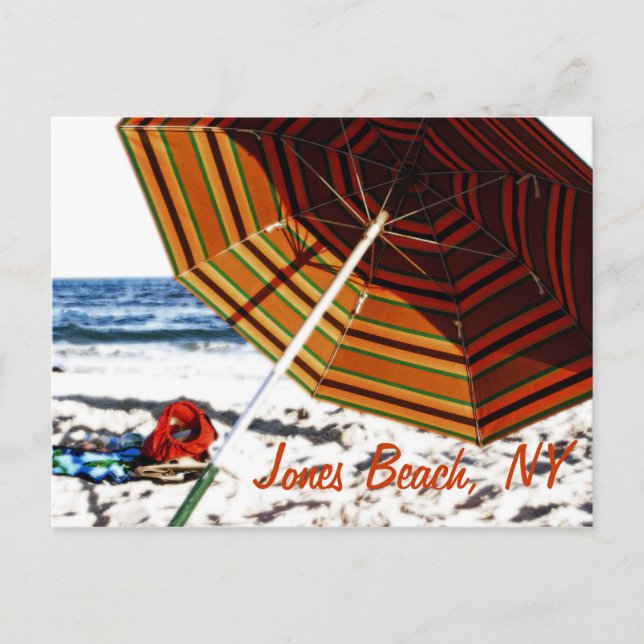 "Beach Umbrella Glow", Jones Beach, NY Postcard Postkarte (Vorderseite)