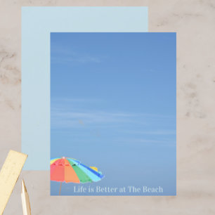 Beach Umbrella Life ist Better Blue Scrapbook Papi