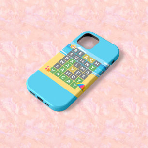 Beach Urlaub Word Puzzle Thema Case-Mate iPhone Hülle