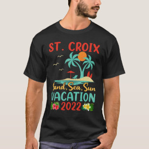 Beach Vacation 2022 Retro Jungfrau Insel St Croix  T-Shirt