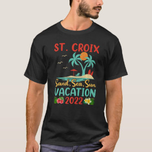 Beach Vacation 2022 Retro Jungfrau Insel St Croix  T-Shirt