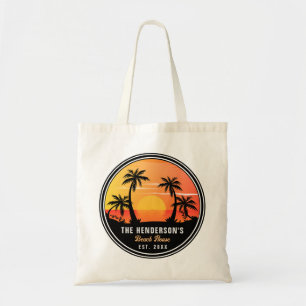 Beach Vacation House Family Wiedersehen Palm Trees Tragetasche
