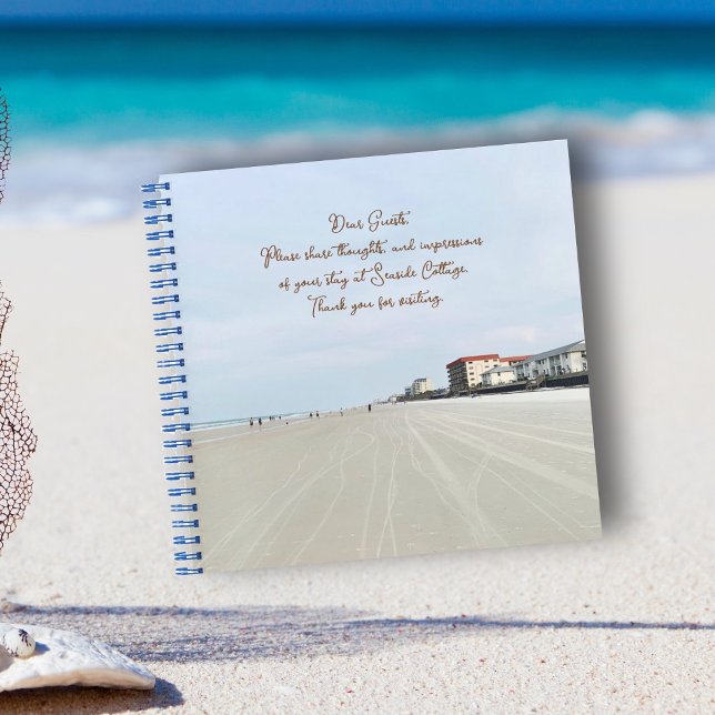 Beach Vacation Rental Guest Notebook Review Notizbuch (Von Creator hochgeladen)