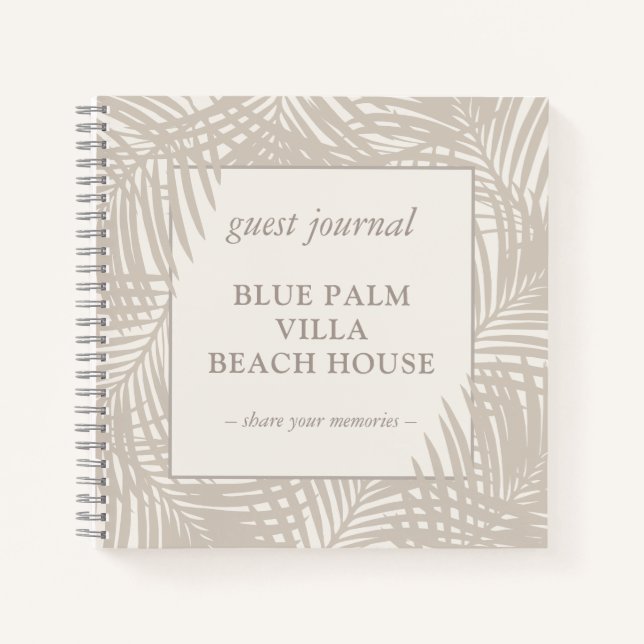 Beach Vacation Rental House Guest Journal Notizbuch (Vorderseite)