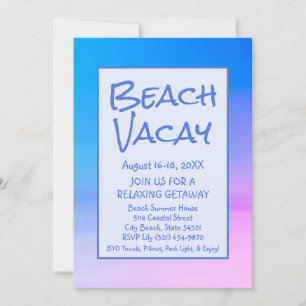 Beach Vacay Entdeckungsreise Einladung