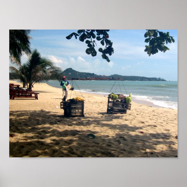 Beach Vendings ... Lamai Beach, Koh Samui Island Poster (Vorne)