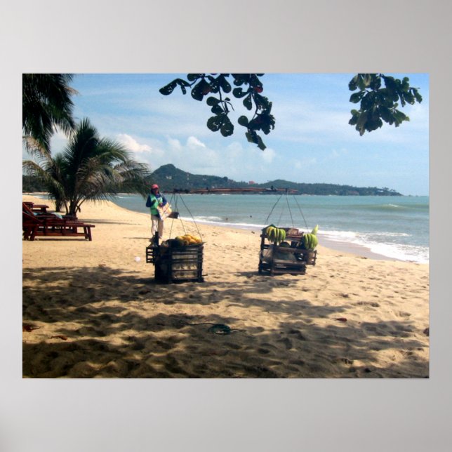 Beach Vendings ... Lamai Beach, Koh Samui Island Poster (Vorne)