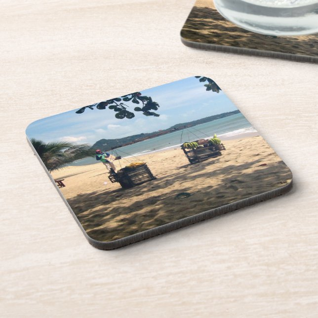 Beach Vendings ... Lamai Beach, Koh Samui Island Untersetzer (Linke Seite)