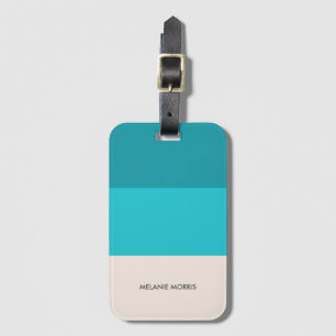 Beach Vibe Colorblock Blue Monogram Gepäckanhänger