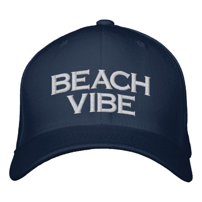 Beach vibe Lake Life Bestickte Baseballkappe (Vorderseite)
