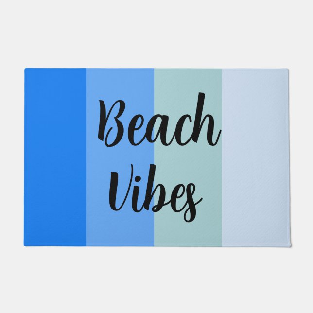 Beach Vibes, Blue Stripes Fußmatte (Vorderseite)