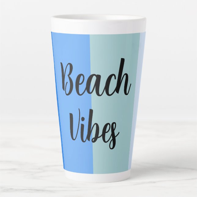 Beach Vibes, Blue Stripes Milchtasse (Vorderseite)