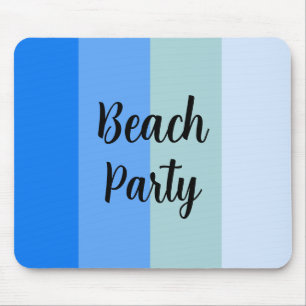 Beach Vibes, Blue Stripes Mousepad