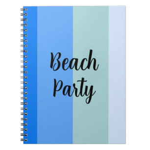 Beach Vibes, Blue Stripes Notizblock