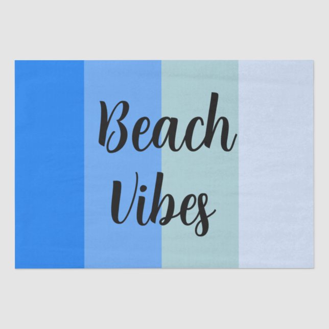 Beach Vibes, Blue Stripes Seidenpapier (Vorderseite)
