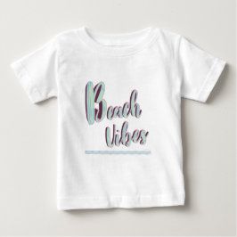Beach Vibes Fun Summer Graphic Cool Blue T - Shirt