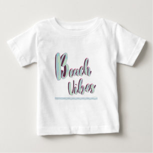 Beach Vibes Fun Summer Graphic Cool Blue T - Shirt