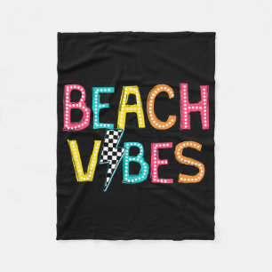 Beach Vibes Hallo Sommerurlaub Girl Women Teen Fleecedecke
