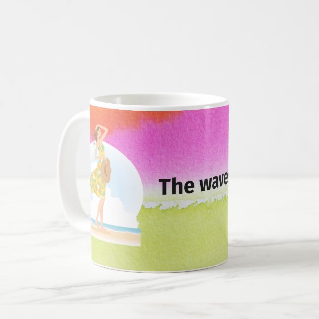 Beach Vibes - Happy Summer Vacation Travel Relax Kaffeetasse (Vorderseite Links)