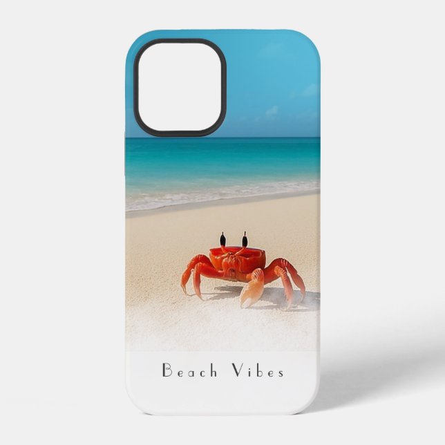 Beach Vibes - iPhone 12 Groß Case 1 Krab Hülle (Rückseite)