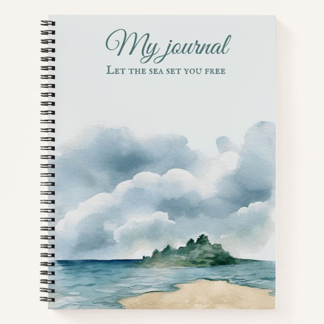 Beach Vibes Notebook | Coastal Journal Notizbuch (Vorderseite)