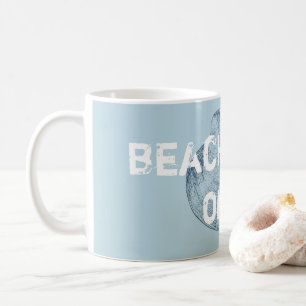 Beach Vibes nur Not leidende Hütte Holz Lumbar P Kaffeetasse