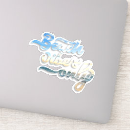 Beach Vibes nur Typografie Aufkleber