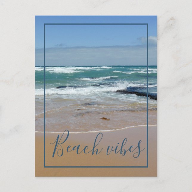 Beach Vibes Ocean Waves Postkarte (Vorderseite)