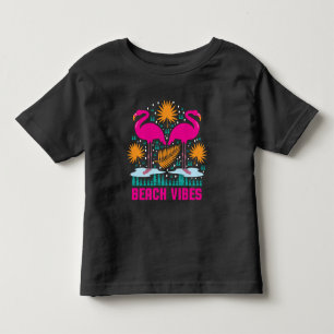 Beach Vibes Pink Flamingos-19501 Kleinkind T-shirt