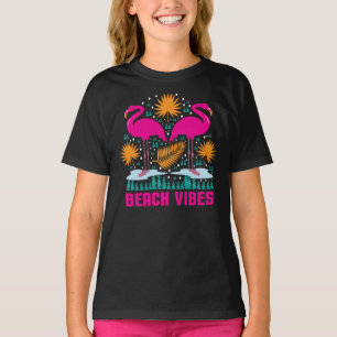 Beach Vibes Pink Flamingos-19501 T-Shirt