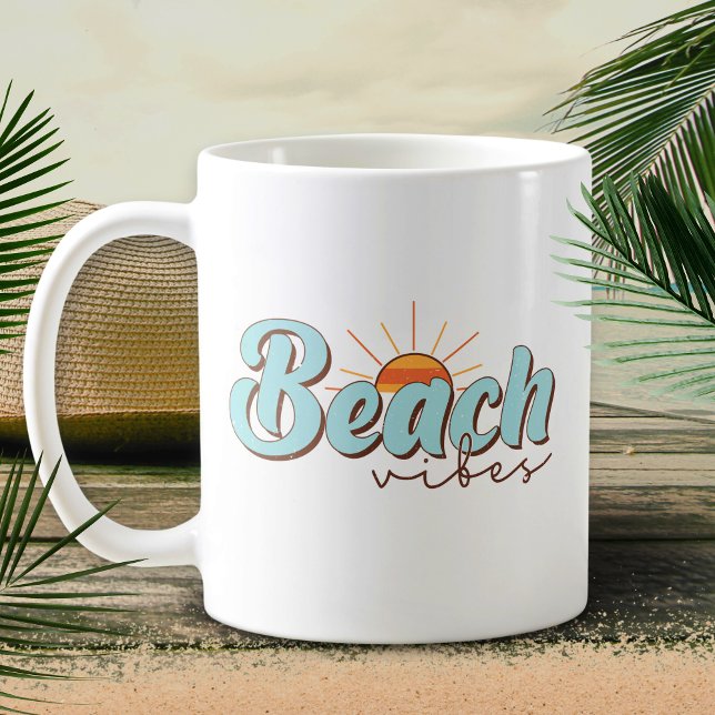 Beach Vibes Retro Summer Sun Kitchen Kaffeetasse (Von Creator hochgeladen)
