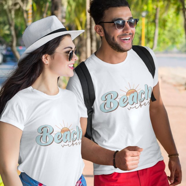Beach Vibes Retro Summer Sun T-Shirt (Von Creator hochgeladen)
