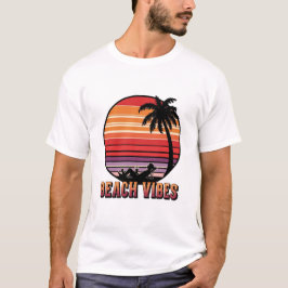 Beach Vibes - Retro Sunset T-Shirt