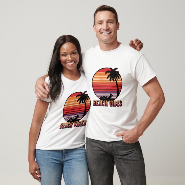 Beach Vibes - Retro Sunset T-Shirt (Unisex)