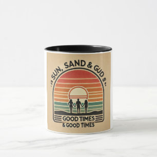 Beach Vibes Sunset Freundschaftsziele Tasse