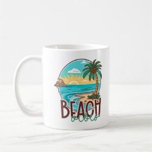 Beach Vibes Sunset - Tropical Palm Tree & Ocean Kaffeetasse