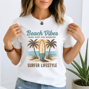 Beach Vibes Surf Vintag T-Shirt