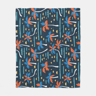 Beach Vibes: Vintage hawaiianische Eleganz. Fleecedecke