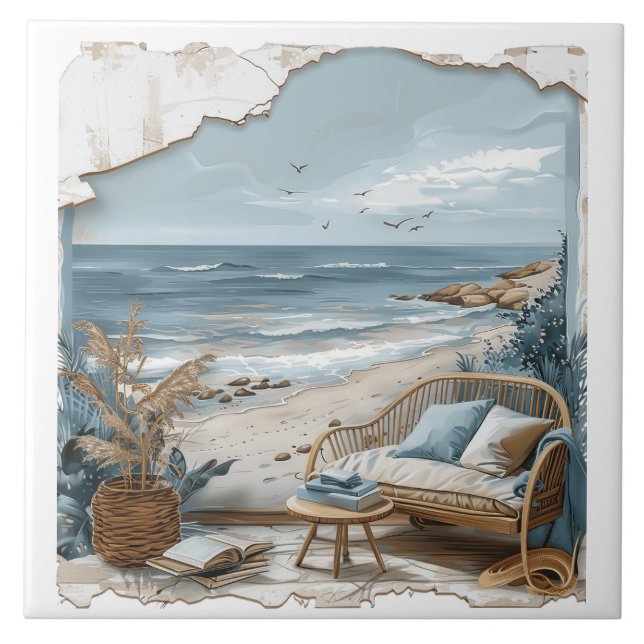 Beach Vision - Fenster "Beach View" Fliese (Vorderseite)