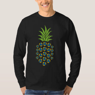 Beach Volleyball Ananas Fruchtteam Spieler Fans T-Shirt