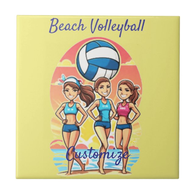 Beach Volleyball Girls Thunder_Cove Fliese (Vorderseite)
