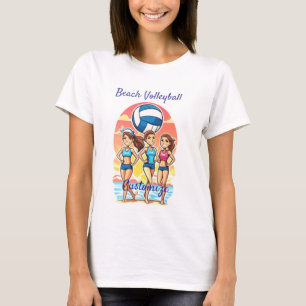 Beach Volleyball Girls Thunder_Cove T-Shirt