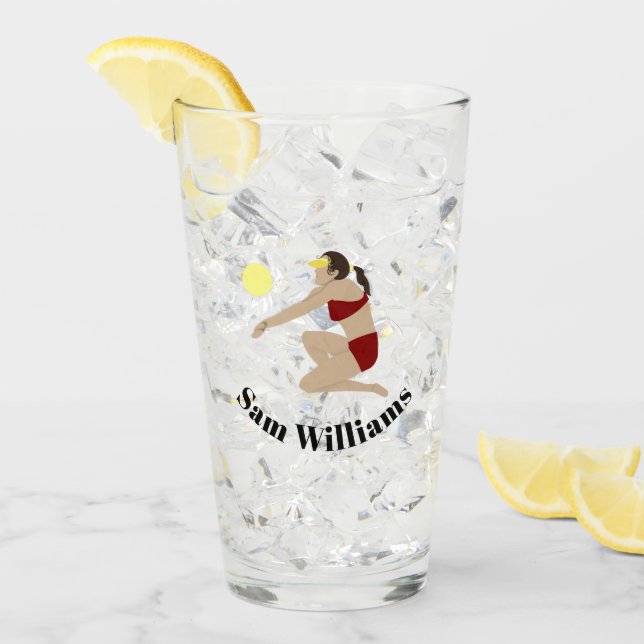 Beach Volleyball Glas (Vorderseite Ice)