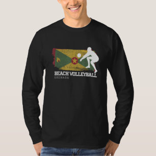 Beach Volleyball Grenada Flag Liebe Volleyball spi T-Shirt