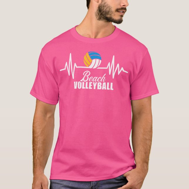 Beach Volleyball Heartbeat T-Shirt (Vorderseite)
