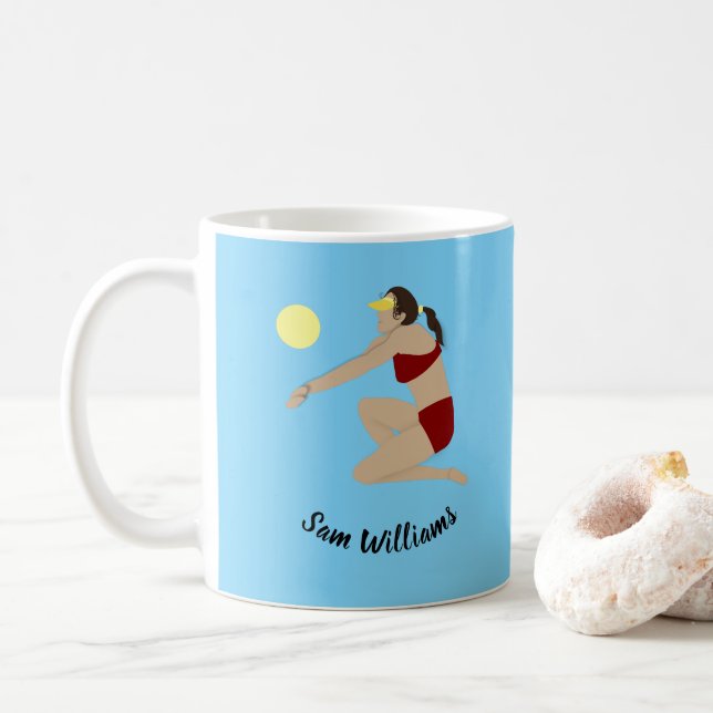 Beach Volleyball Kaffeetasse (Mit Donut)