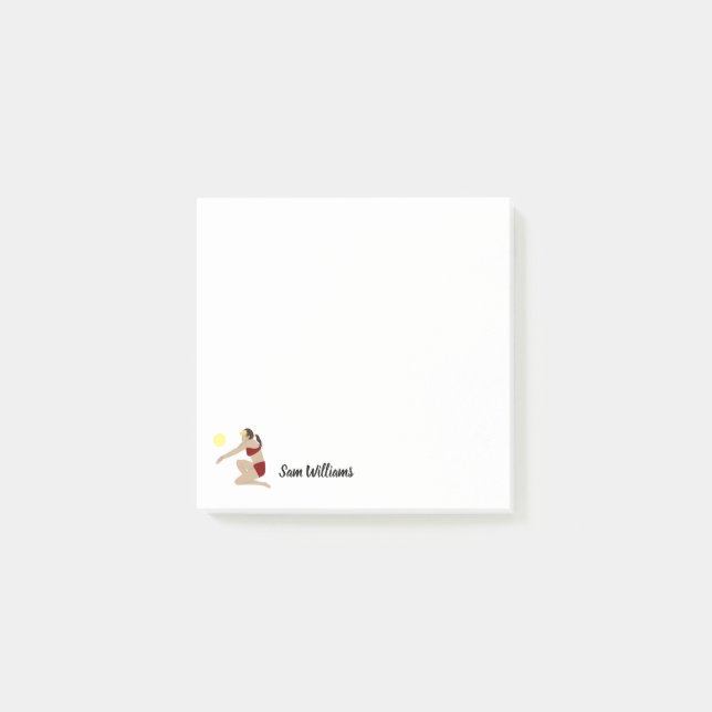 Beach Volleyball Post-it Klebezettel (Vorderseite)