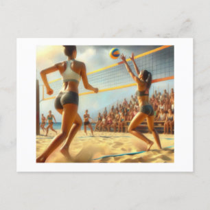 Beach Volleyball, Postkarte